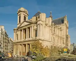 Entree Eglise De Saint Eustache Quartier Les Halles