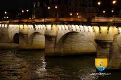 Mascarons Pont Neuf Nuit
