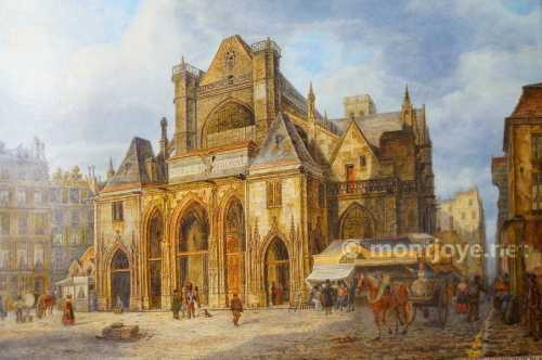 l&#039;église Saint-Germain-l&#039;Auxerrois au XIXe, en 1840
