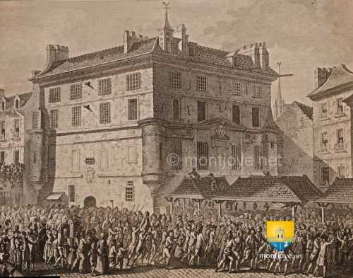 30 juin 1789, le peuple délivrant la Garde Française  dans l&#039;abbaye de Saint-Germain-des-Prés