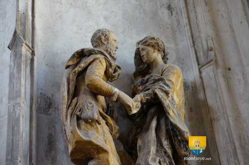«Anne et Joachim à la Porte Dorée»
milieu du XVIe siècle ( en pierre )