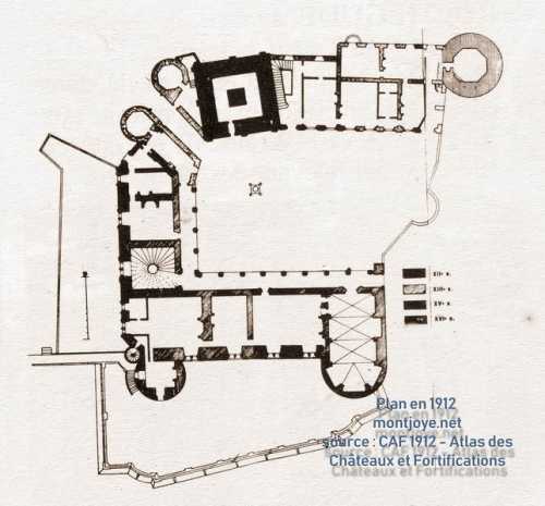 Château de La Rochefoucauld plan - 1912