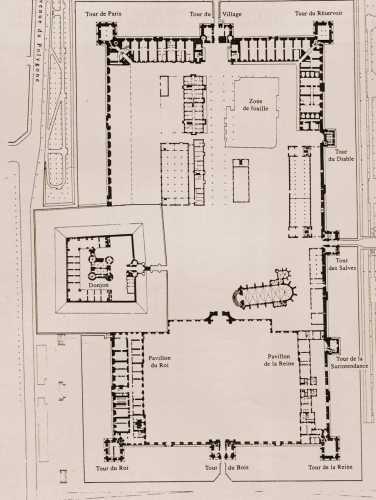 Plan Château de Vincennes ( aujourd&#039;hui 2016 )