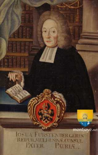 Josua Fürstenberger 
 né le 17 et baptisé le 22 novembre 1646 à Mulhouse (68)  le 8 février 1732 à Mulhouse, faisant partie du conseil de Mulhouse , peinture de