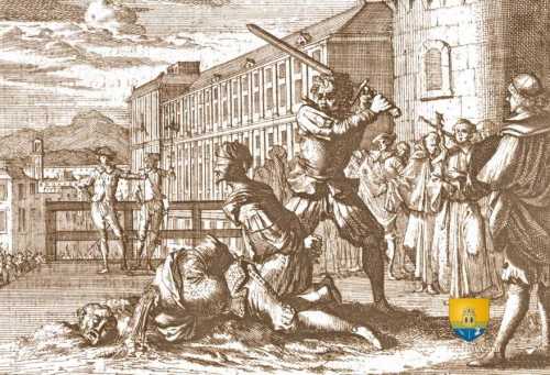 Exécution de Cinq-Mars sur la place des Terreaux à Lyon, le 12 septembre 1642