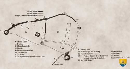 Plan du château de Vignory,
