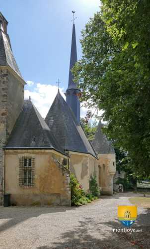 Entrée et chapelle du château, département du Cher, Oizon, Aubigny