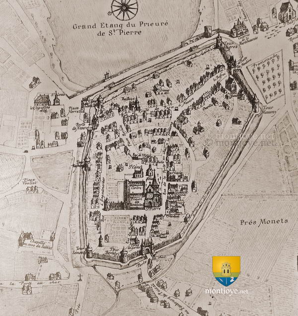 Plan de Saint Pierre le Moutier, fortifications