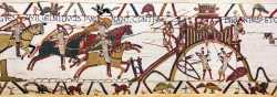 Tapisserie de Bayeux - Scène du siège de Dinan Tapisserie Bayeux Duc Normandie Guillaume Conquerant Dinantes Dinan Motte