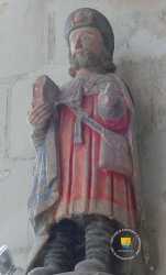 Statue Polychrome De Saint Jacques