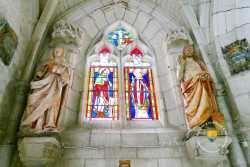 Statue Polychrome Eglise Christ Jardinier