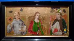 Saint Bernardin Sienne Sainte Catherine Alexandrie Saint Louis Anjou XVIe  Saint Bernardin Sienne Sainte Catherine Alexandrie Saint Louis Anjou XVIe