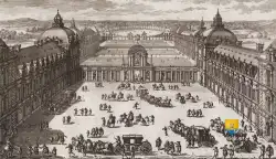 Derriere Entree Richelieu Perspective Gravure Derriere Entree Richelieu Perspective Gravure
