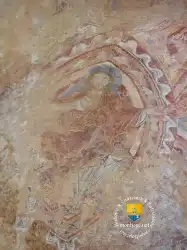 Christ En Majeste Fresque Romane Eglise