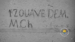 Zouave 1916 Graffiti 1 Er DE MARCHE DE ZOUAVES Dem M Ch 21 12 1916 Graffiti
