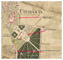 Coupvray Carte Trudaine 1750