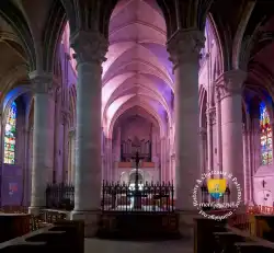 Coeur Nef Chapitre Croix XIIIe Abbatiale Lagny 