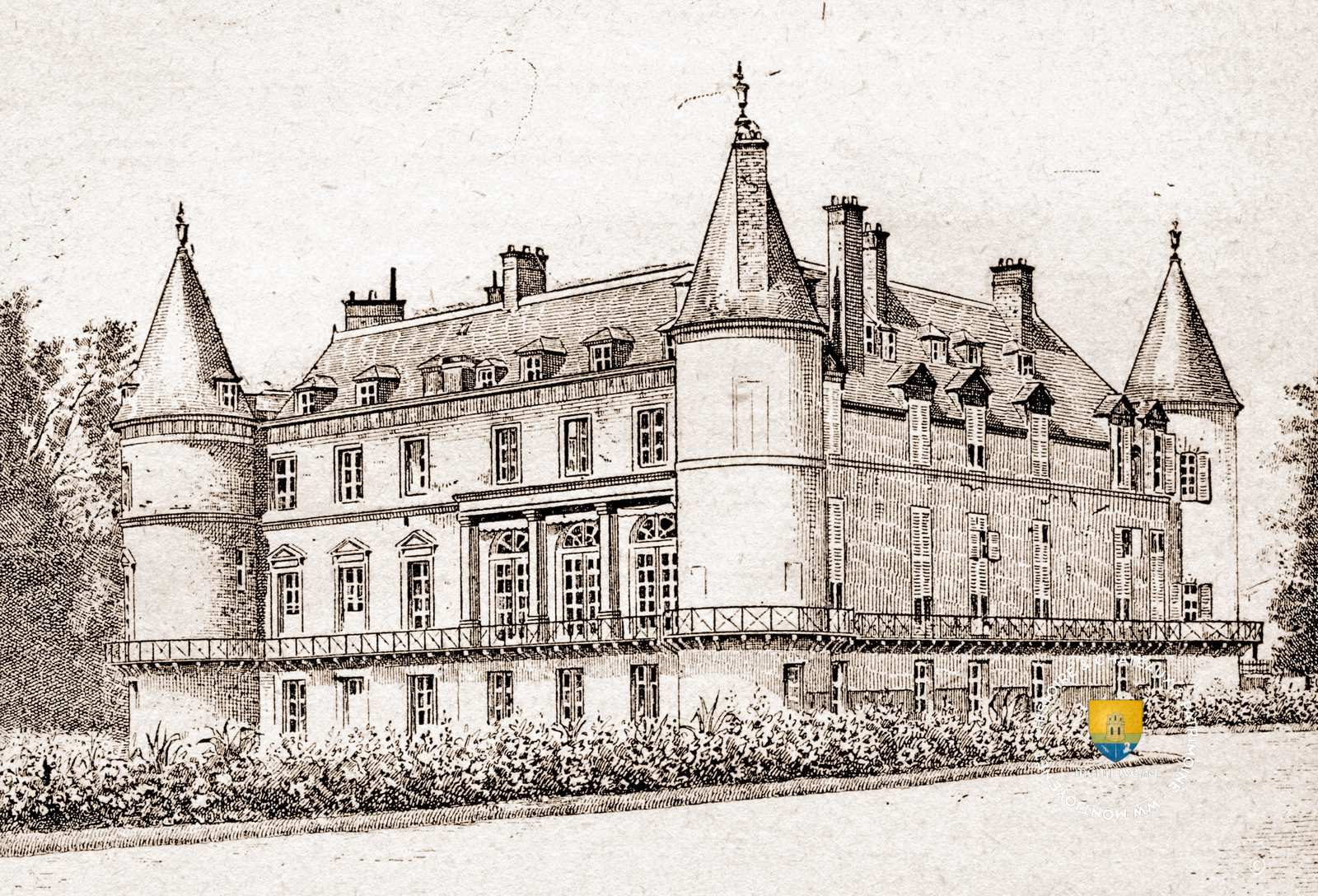 Château de Rambouillet, gravure XIXe