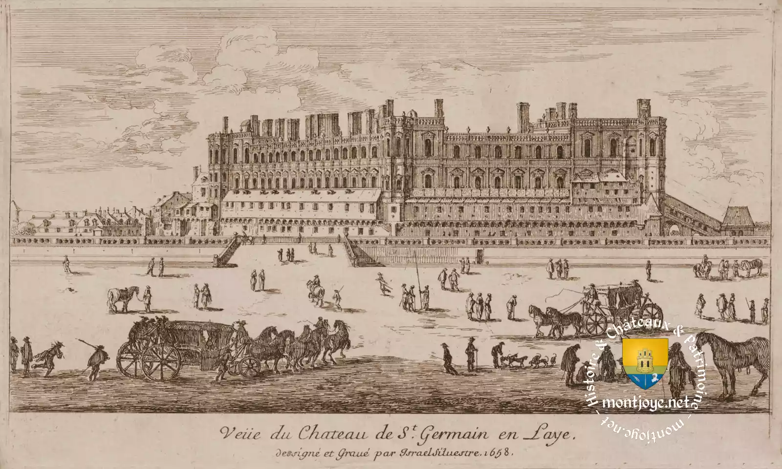 vue du chateau de saint germain en laye israel sylvestre 1658