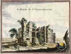 Château de la Muette forêt de Saint-Germain-en-Laye Chateau La Muette Gravure