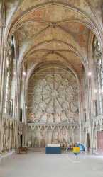 Interieur Sainte Chapelle Rosace Nef Voute Gothique