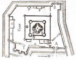 Plan Etampes, château Chateau Etampe Donjon Plan