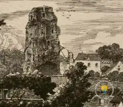 Donjon Queue En Brie Detail Gravure Morel Lamy