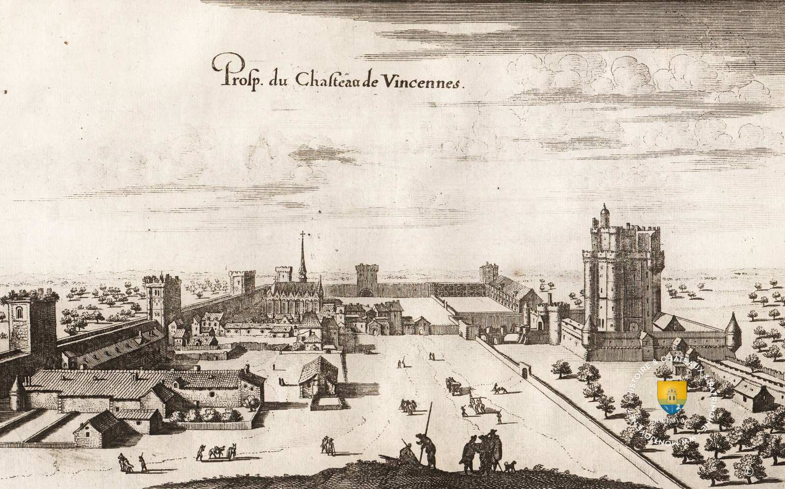Gravure de Vincennes d'après Mérians en 1650