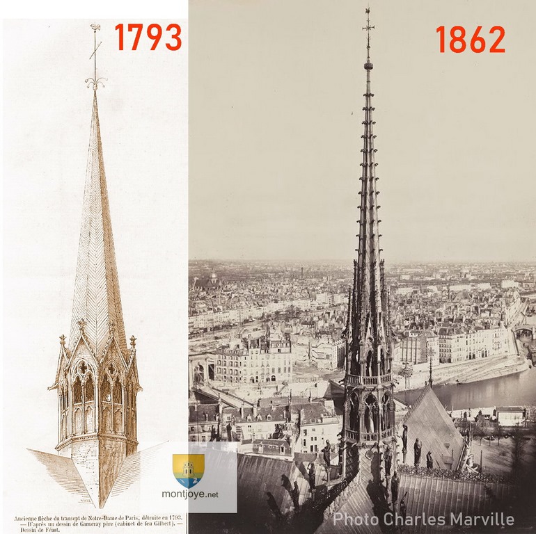 Flèche de Notre Dame de Avant Viollet le Duc