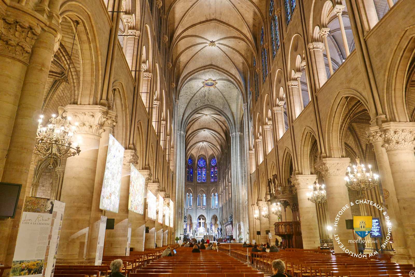 Nef Notre Dame de Paris, restauration Viollet le Duc