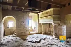 Cheminee XVe Chateau Moyen Age Donjon