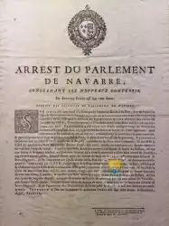 Arret Du Parlement De Navarre Arret Du Parlement De Navarre