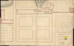 Château de Trèves - source gallica Plan Chateau De Treves