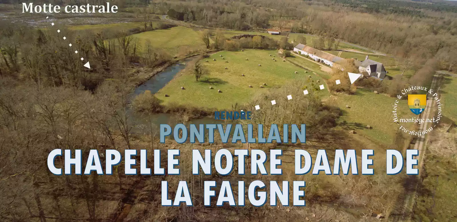 Vue aérienne de la chapelle notre dame de la Faigne