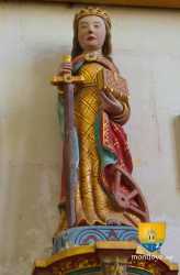 Sainte Catherine De Fierbois - C'est peut-être devant cette statue que Jeanne d'Arc est venue prier. Sainte Catherine De Fierbois