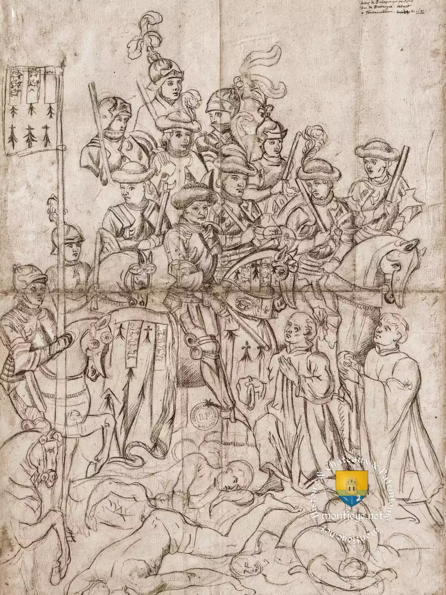 Connetable de Richemont fait enterrer les morts Bataille de Formigny 31