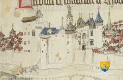 Tour Mal-Coiffe,  Palais Ducal, par Guillaume Revel, XVe Guillaume Revel Armoirie Moulins Palais Ducal Des Bourbons