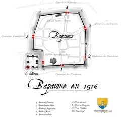 Plan Bapaume 1516 Chateau Ville Plan Bapaume 1516 Chateau Ville