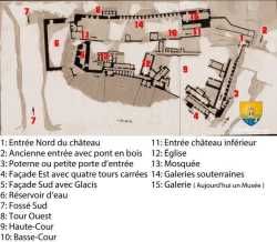 Plan Kerak Castle Jordan