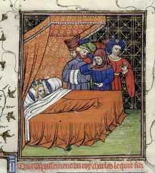 Royal 20 C VII f.215 Mort De Charles V