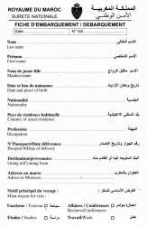 Fiche Embarquement Maroc