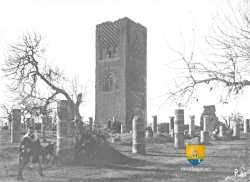 Tour Hassan Debut XXe Siecle Maroc Ancien Photo Rabat