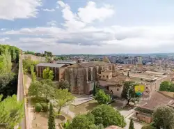 Ville De Gerone Vue Chemin De Ronde