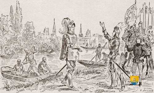 Dunois à la rencontre de Jeanne d&#039;Arc sur les bords de la Loire.