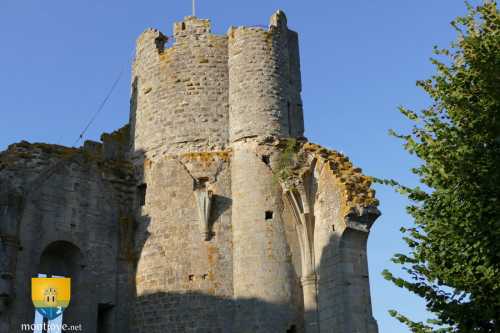 voûtes de la grande salle et tours de l&#039;ancien château de Bourbon d&#039;Archambault
