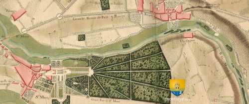 Plan  l&#039;Abbaye de Saint-Maur-des-Fossés et château