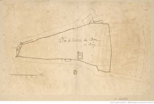 Plan Fortifications ville de Dun sur Auron